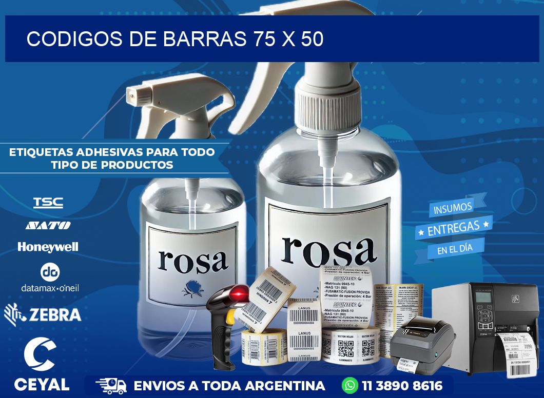 CODIGOS DE BARRAS 75 x 50
