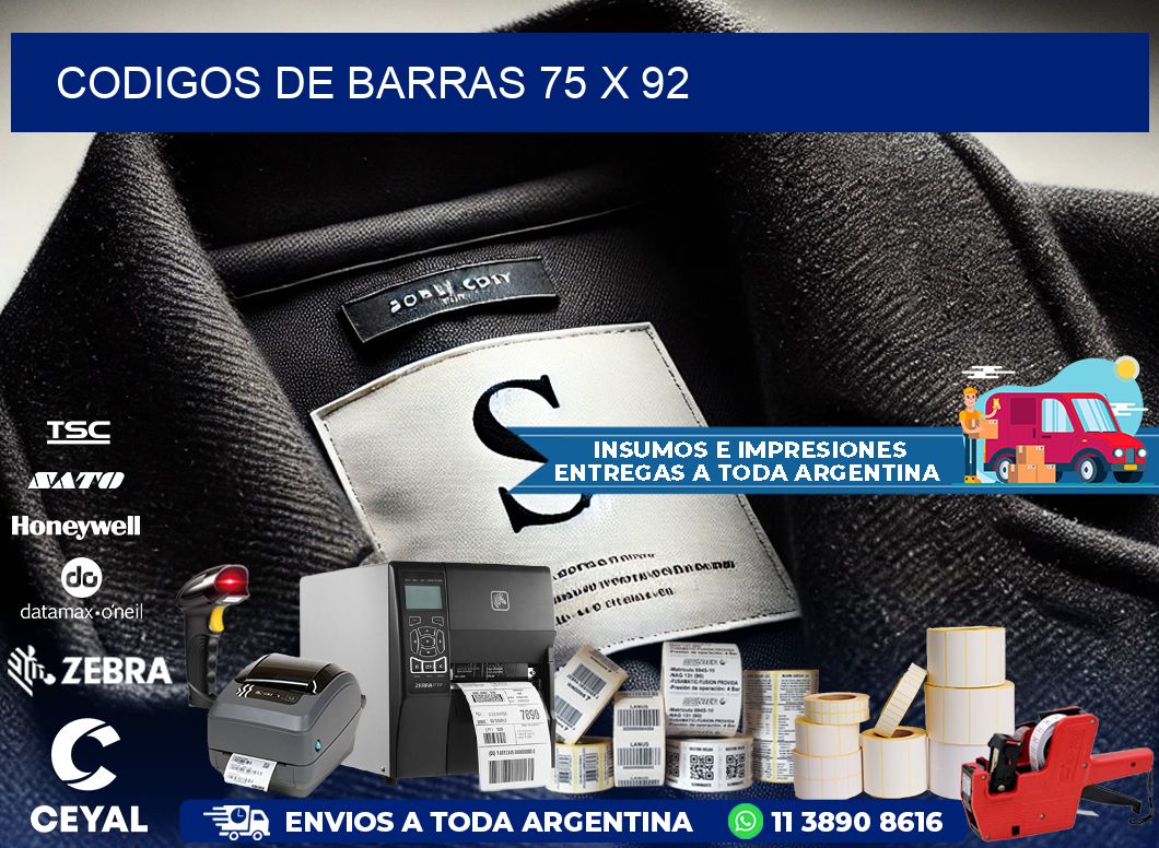 CODIGOS DE BARRAS 75 x 92