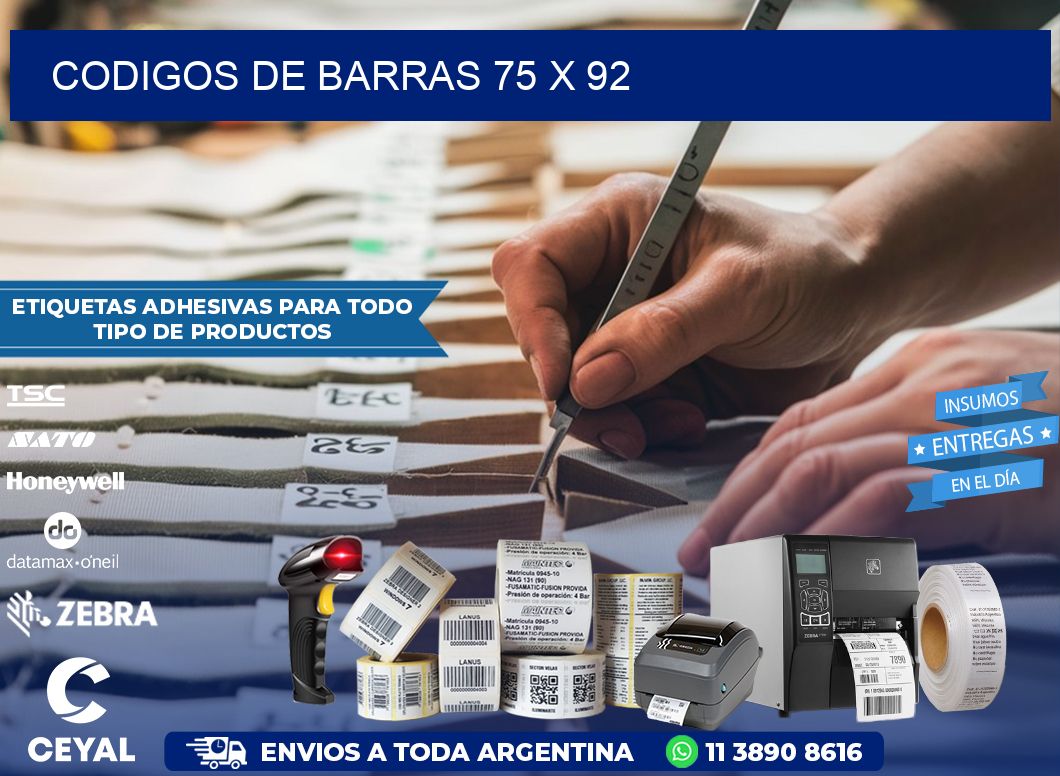CODIGOS DE BARRAS 75 x 92