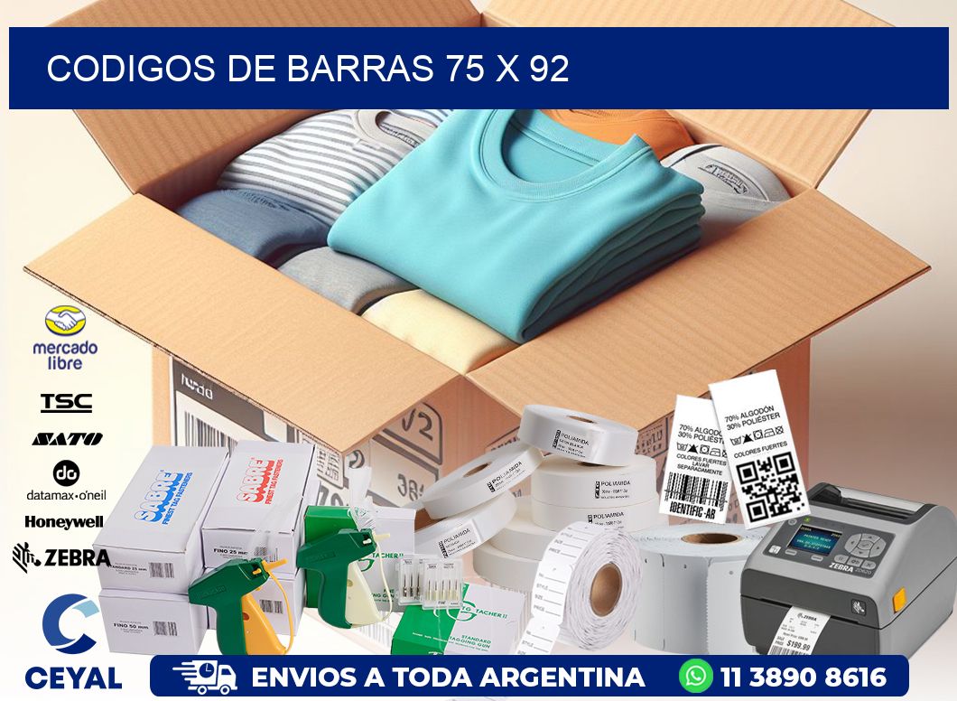 CODIGOS DE BARRAS 75 x 92