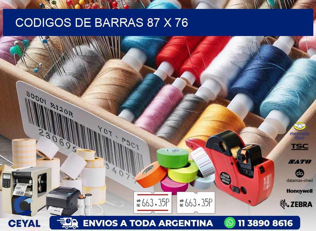 CODIGOS DE BARRAS 87 x 76