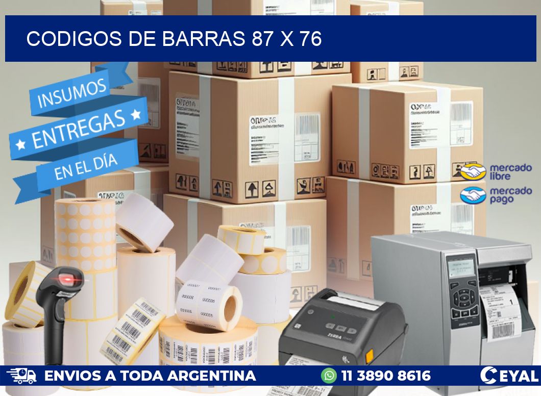 CODIGOS DE BARRAS 87 x 76