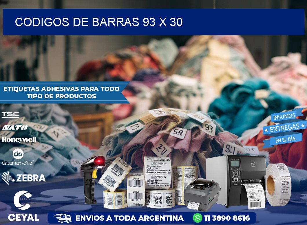 CODIGOS DE BARRAS 93 x 30