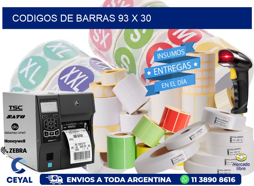 CODIGOS DE BARRAS 93 x 30