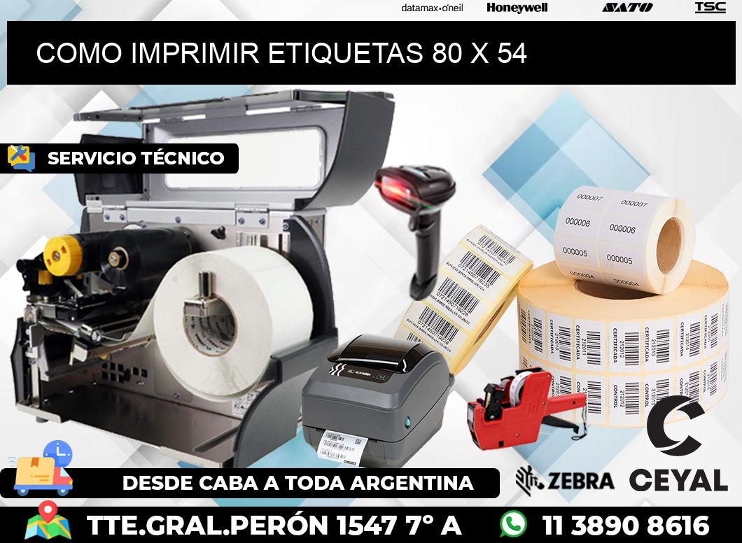 COMO IMPRIMIR ETIQUETAS 80 x 54