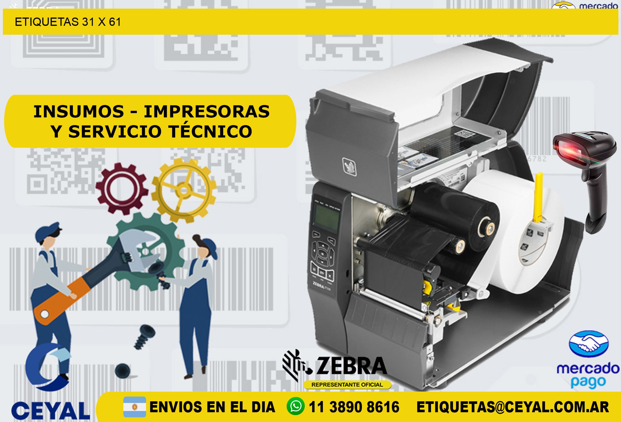 ETIQUETAS 31 x 61