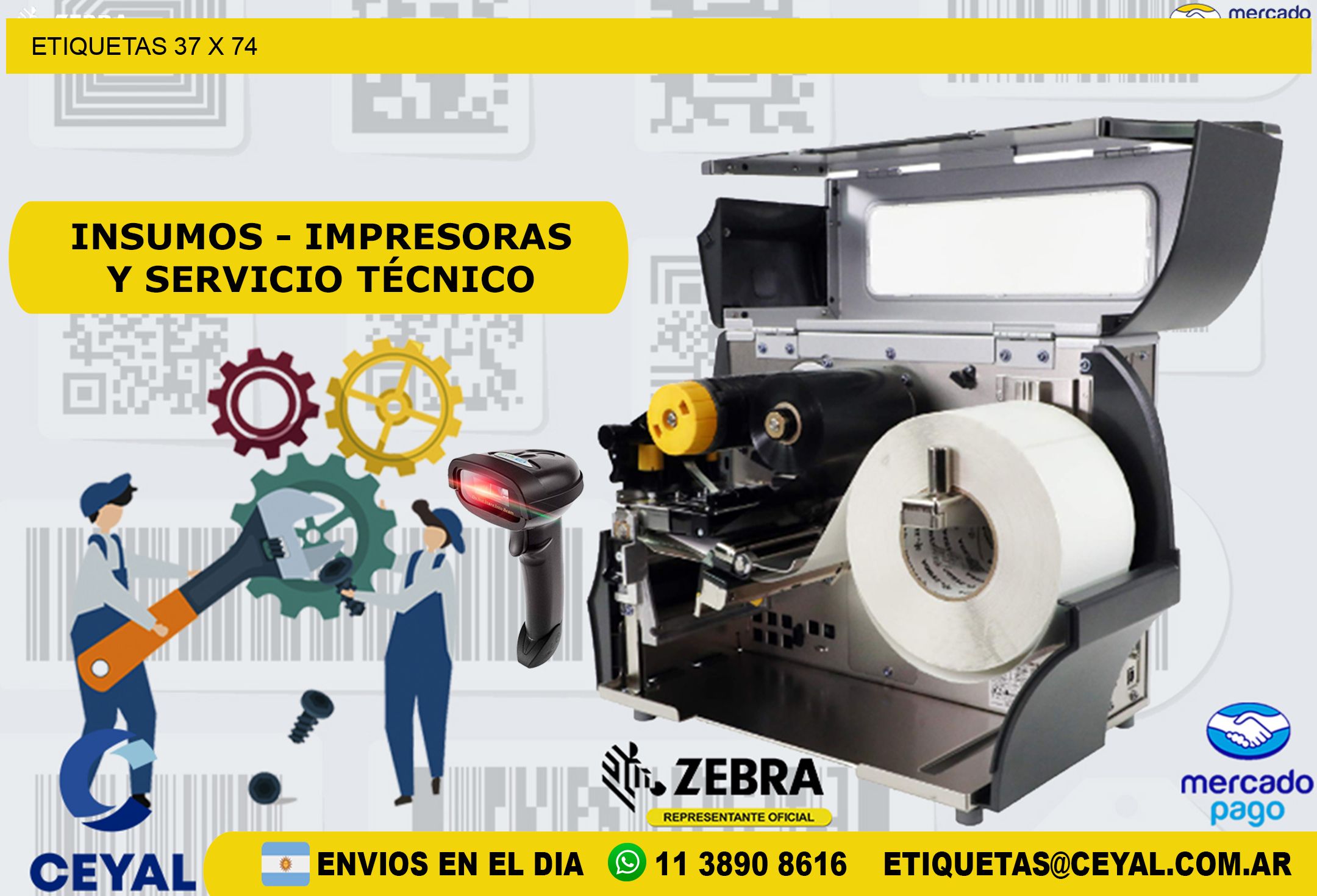 ETIQUETAS 37 x 74