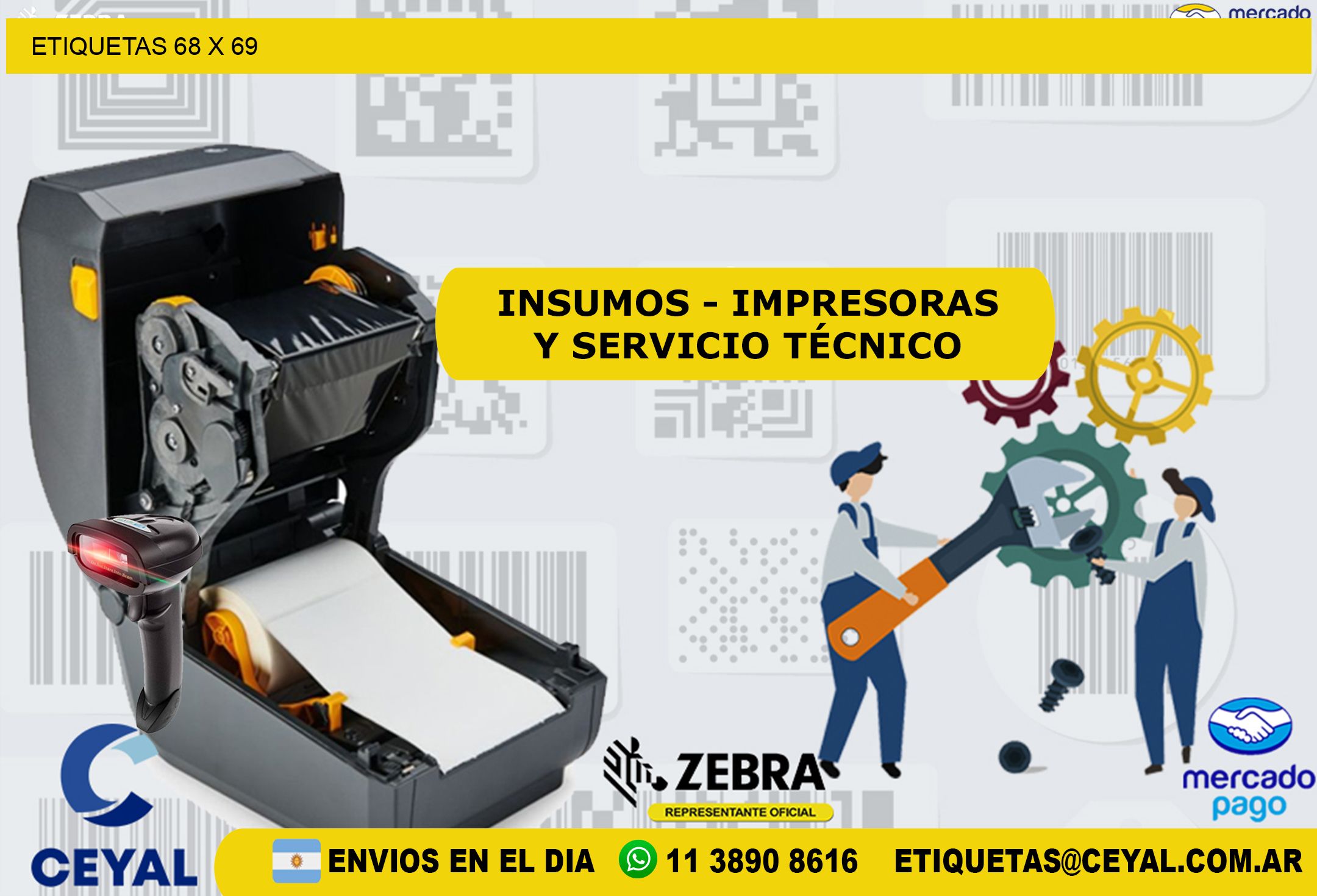 ETIQUETAS 68 x 69