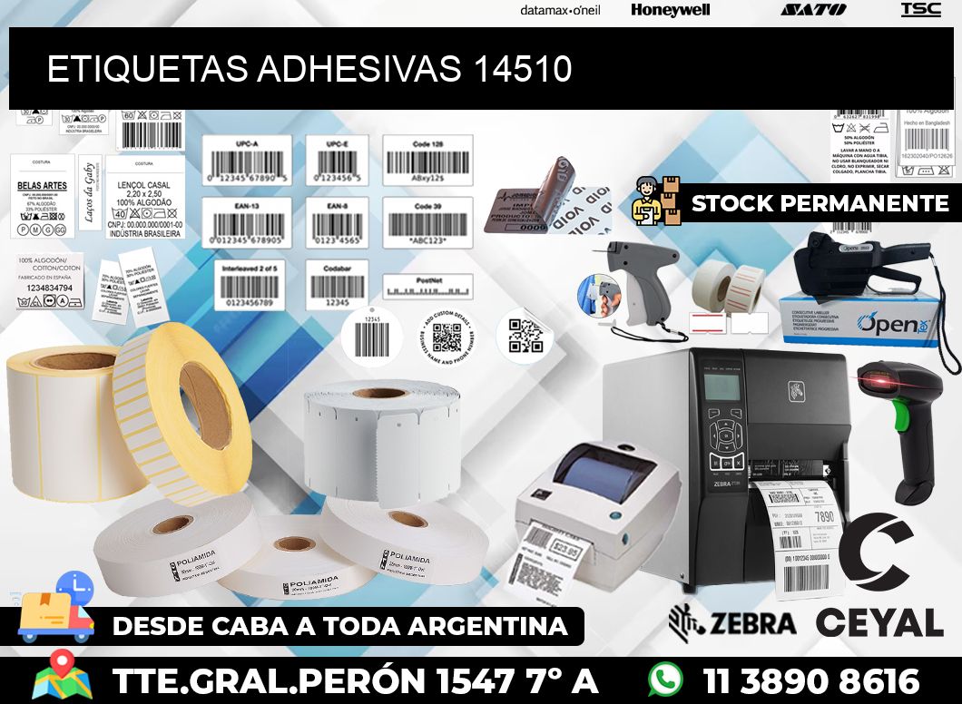 ETIQUETAS ADHESIVAS 14510
