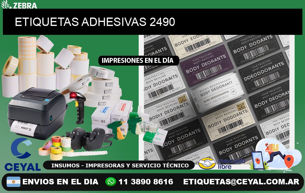 ETIQUETAS ADHESIVAS 2490