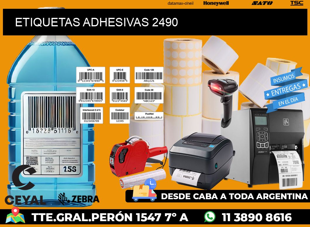 ETIQUETAS ADHESIVAS 2490