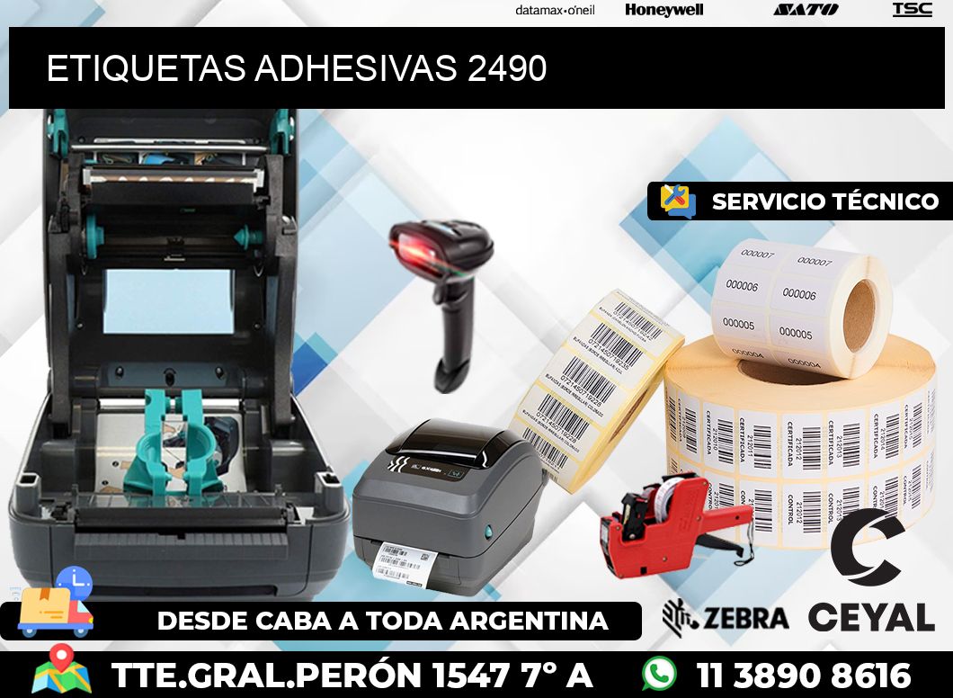 ETIQUETAS ADHESIVAS 2490