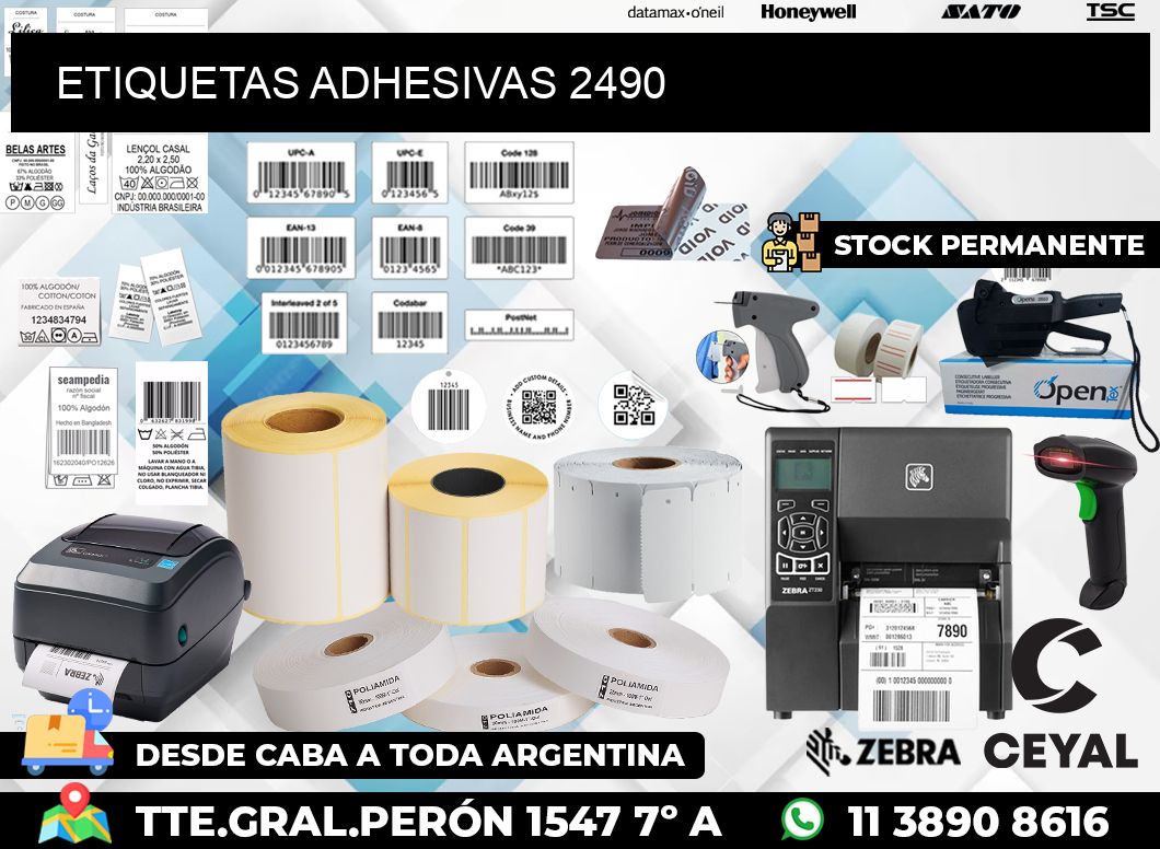 ETIQUETAS ADHESIVAS 2490