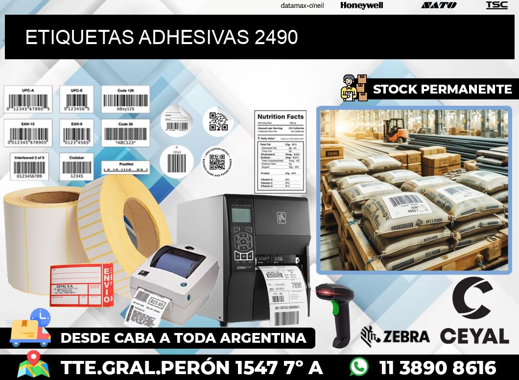 ETIQUETAS ADHESIVAS 2490