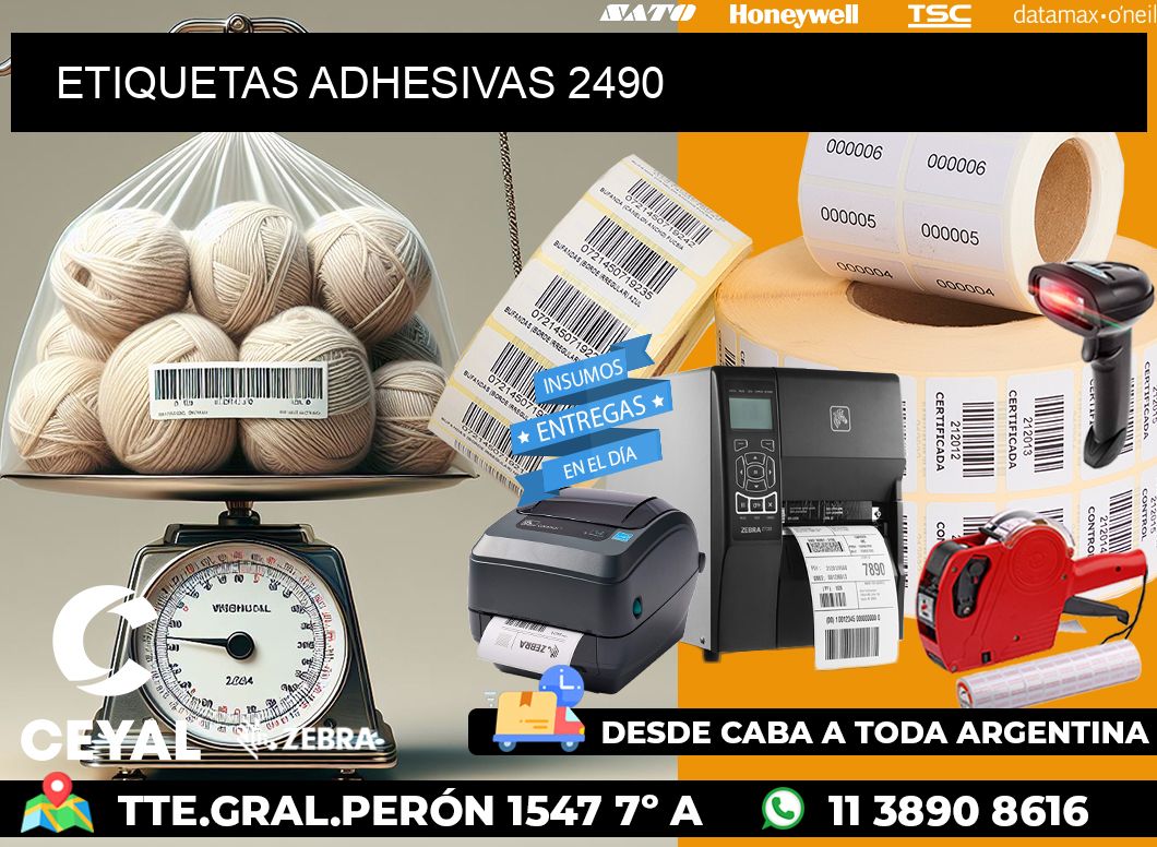 ETIQUETAS ADHESIVAS 2490