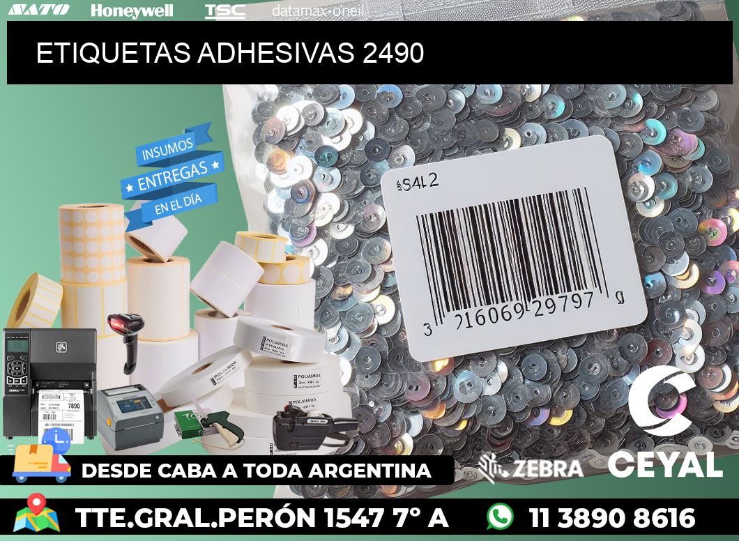 ETIQUETAS ADHESIVAS 2490