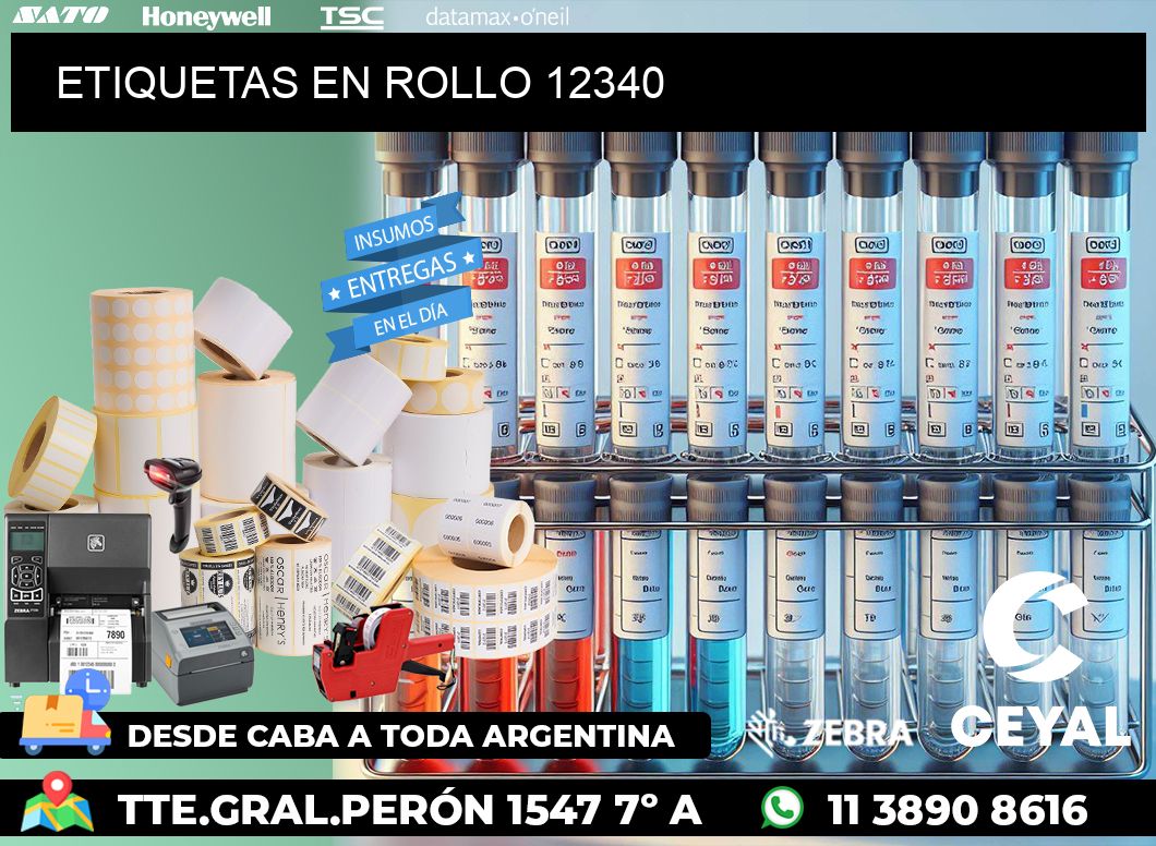 ETIQUETAS EN ROLLO 12340