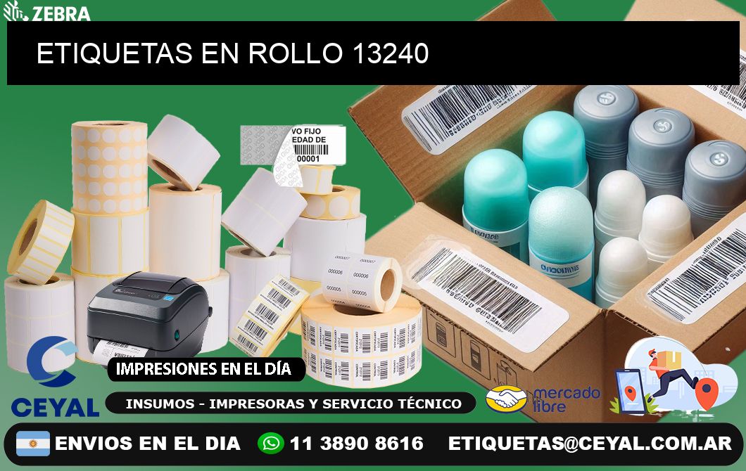 ETIQUETAS EN ROLLO 13240