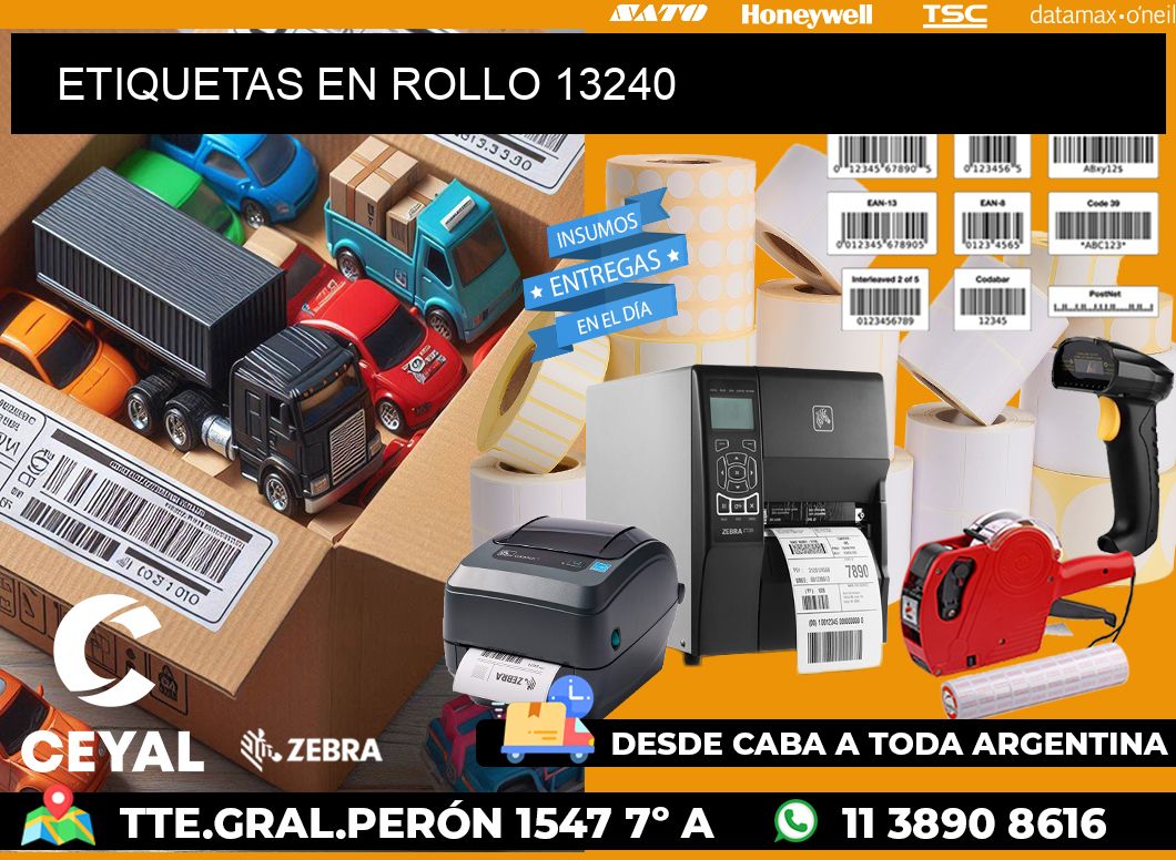 ETIQUETAS EN ROLLO 13240