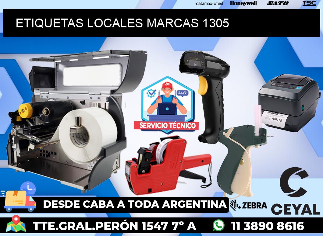 ETIQUETAS LOCALES MARCAS 1305