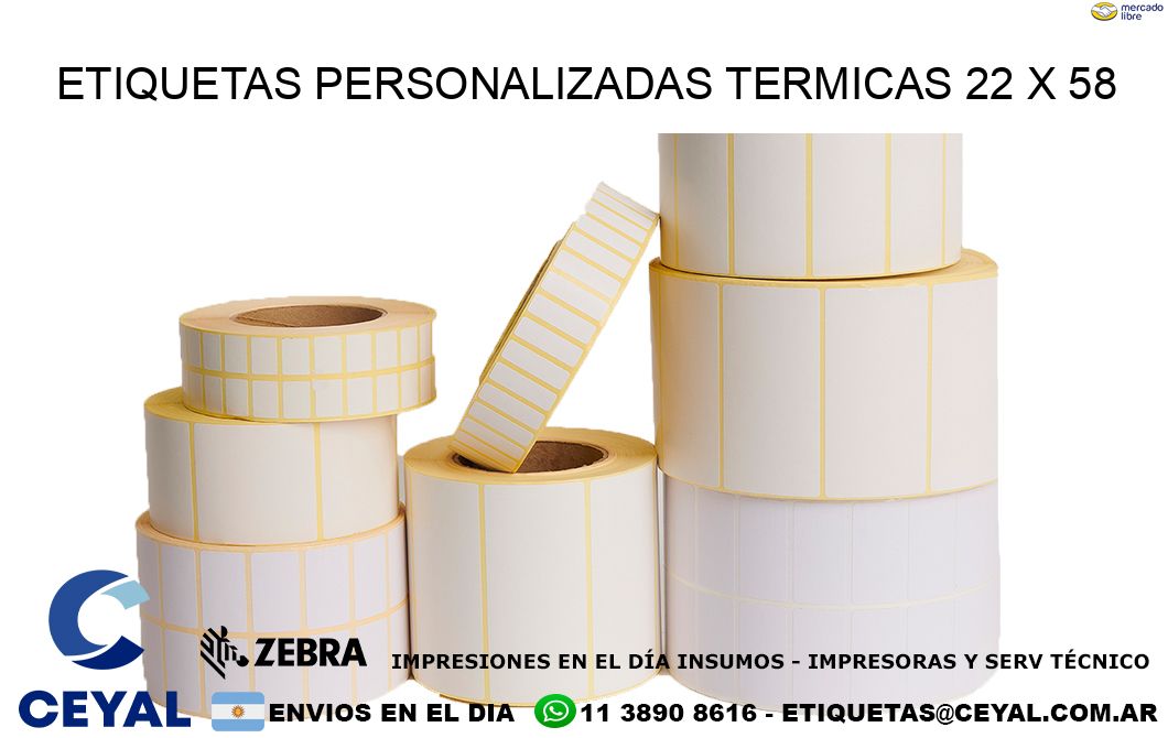 ETIQUETAS PERSONALIZADAS TERMICAS 22 x 58