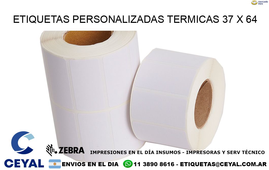 ETIQUETAS PERSONALIZADAS TERMICAS 37 x 64