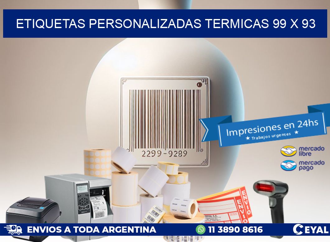 ETIQUETAS PERSONALIZADAS TERMICAS 99 x 93