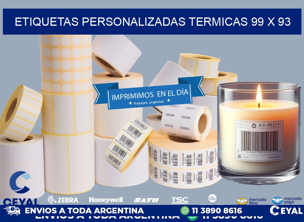 ETIQUETAS PERSONALIZADAS TERMICAS 99 x 93