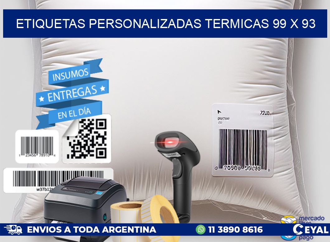 ETIQUETAS PERSONALIZADAS TERMICAS 99 x 93
