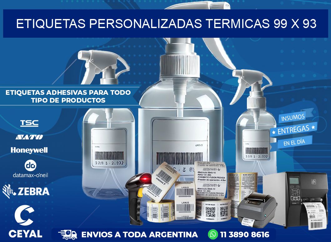 ETIQUETAS PERSONALIZADAS TERMICAS 99 x 93