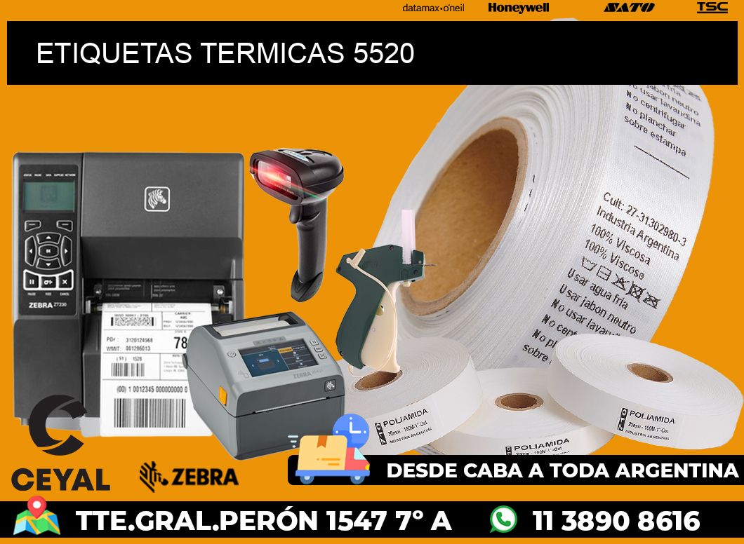 ETIQUETAS TERMICAS 5520