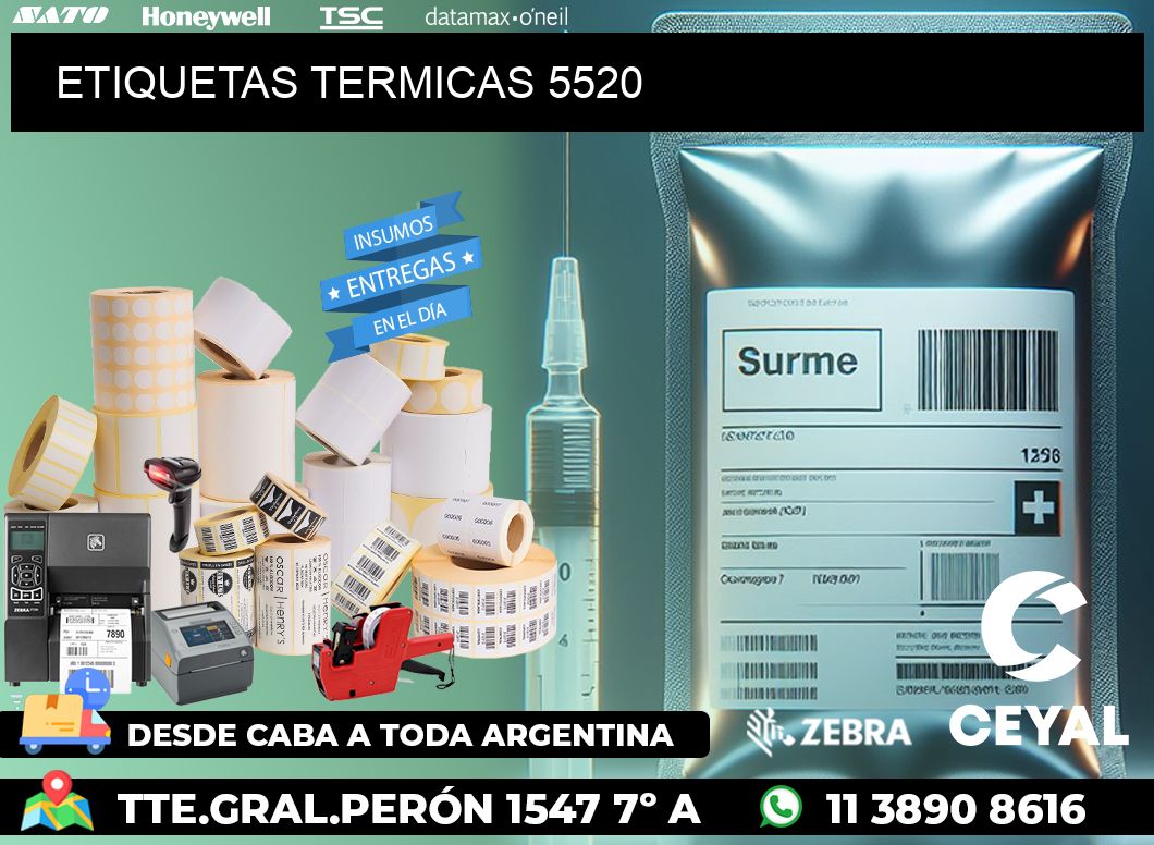 ETIQUETAS TERMICAS 5520