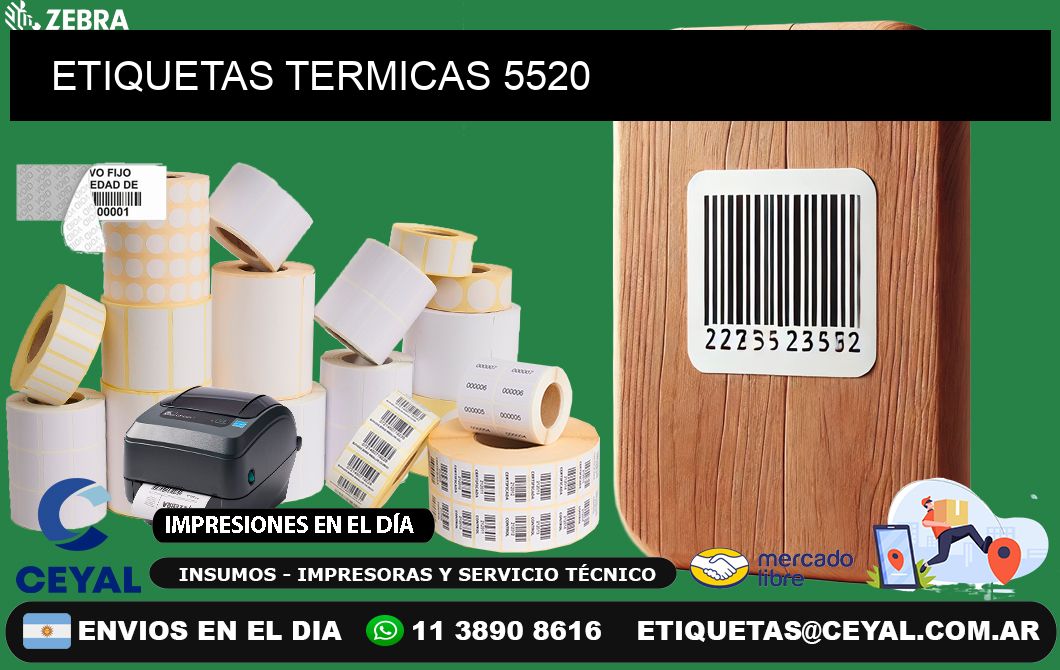 ETIQUETAS TERMICAS 5520