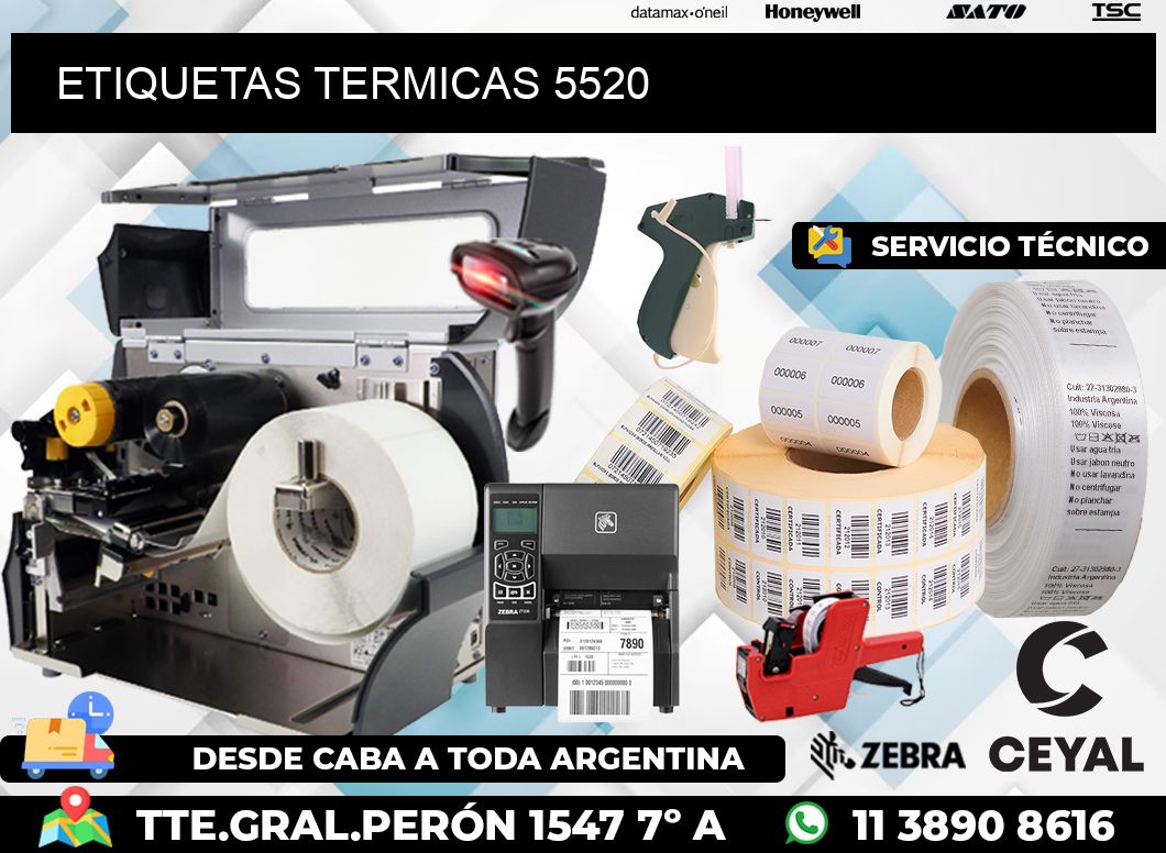 ETIQUETAS TERMICAS 5520