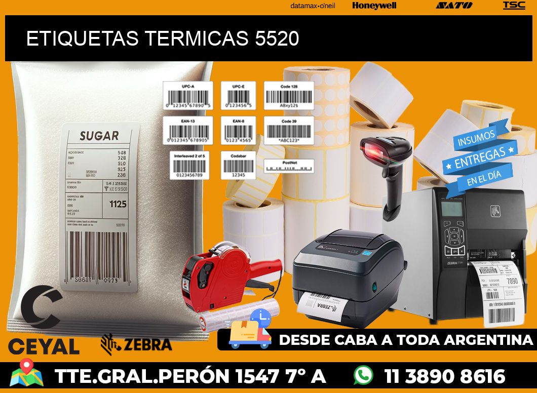 ETIQUETAS TERMICAS 5520