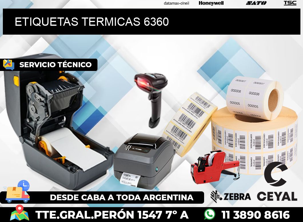 ETIQUETAS TERMICAS 6360