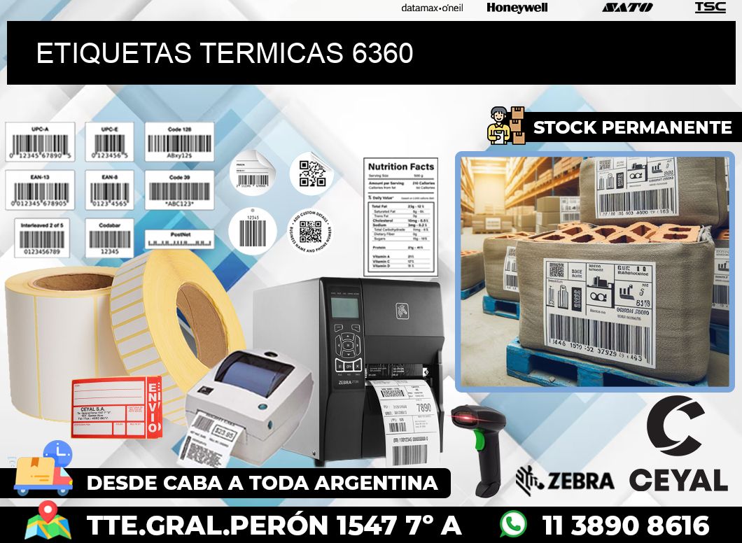 ETIQUETAS TERMICAS 6360