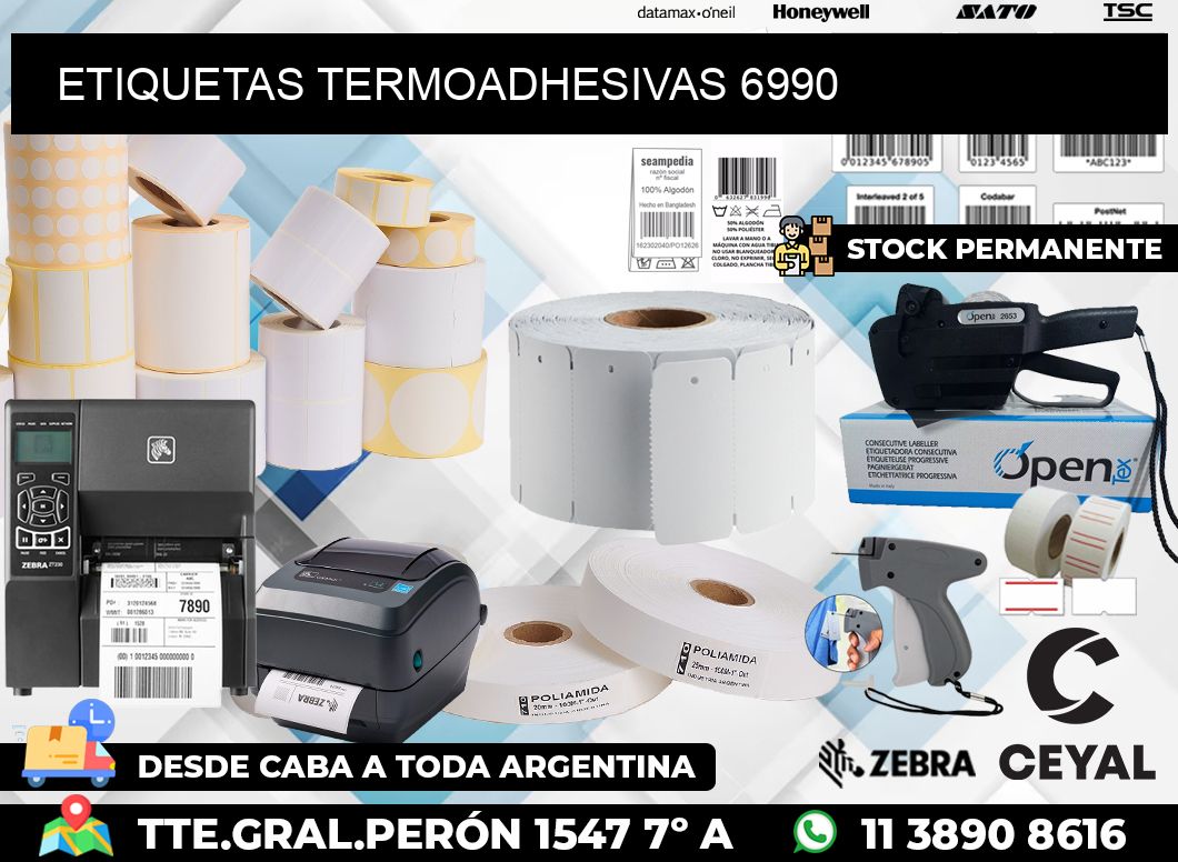 ETIQUETAS TERMOADHESIVAS 6990