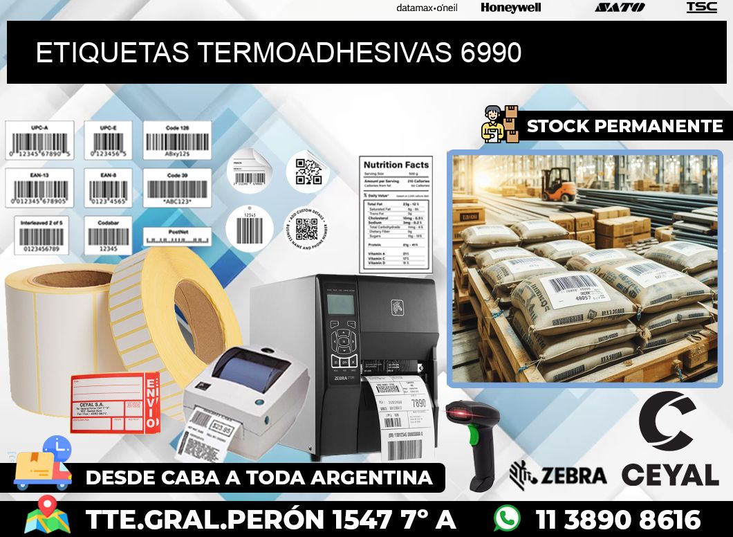 ETIQUETAS TERMOADHESIVAS 6990