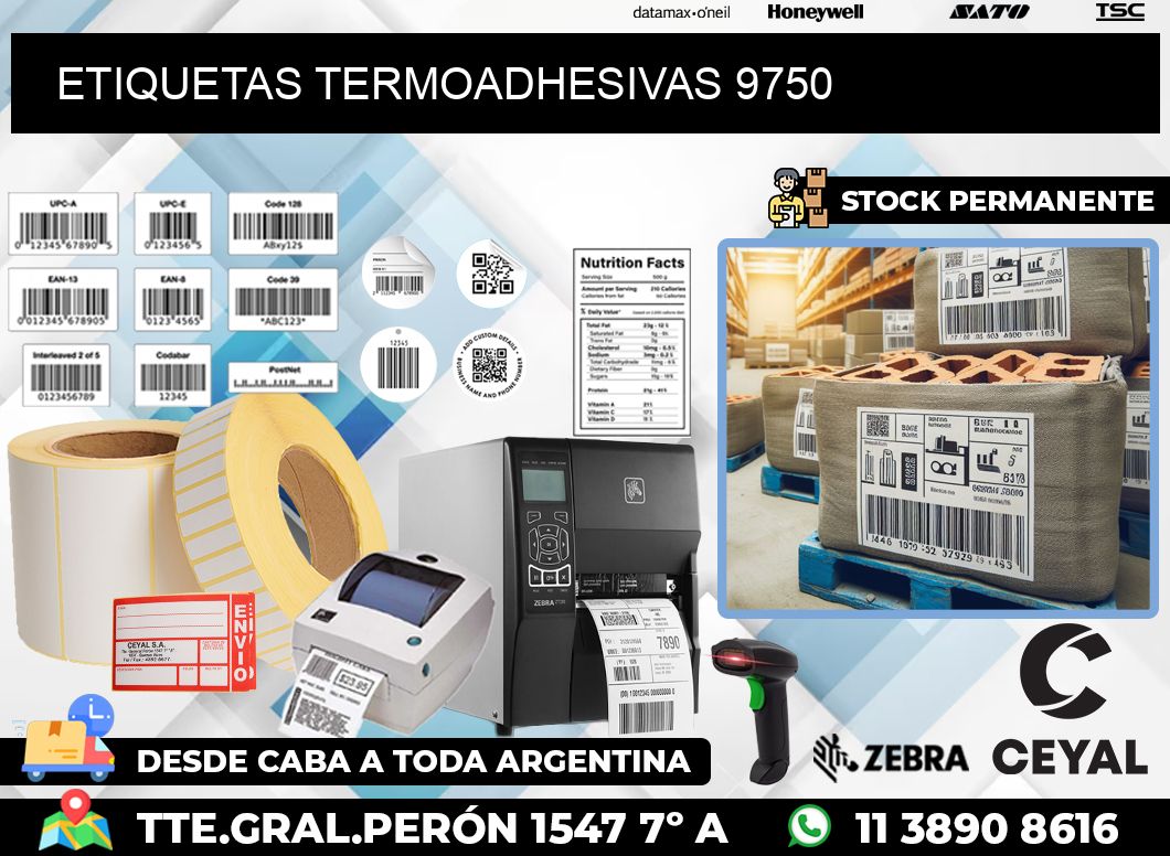 ETIQUETAS TERMOADHESIVAS 9750