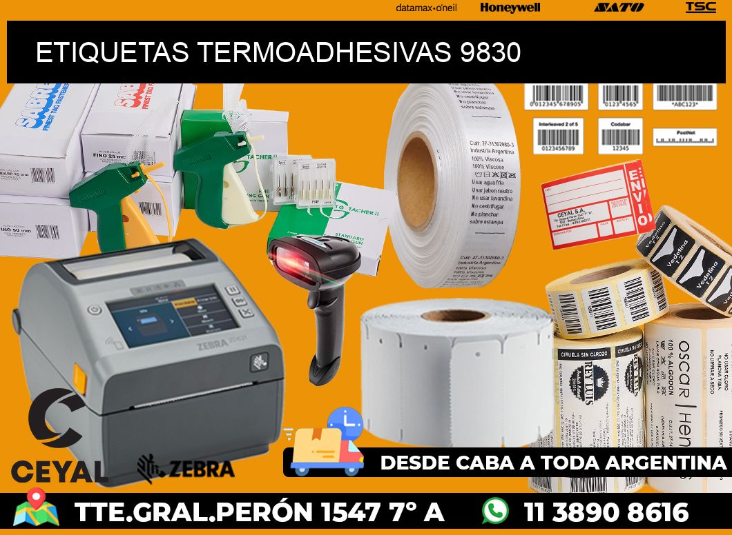 ETIQUETAS TERMOADHESIVAS 9830