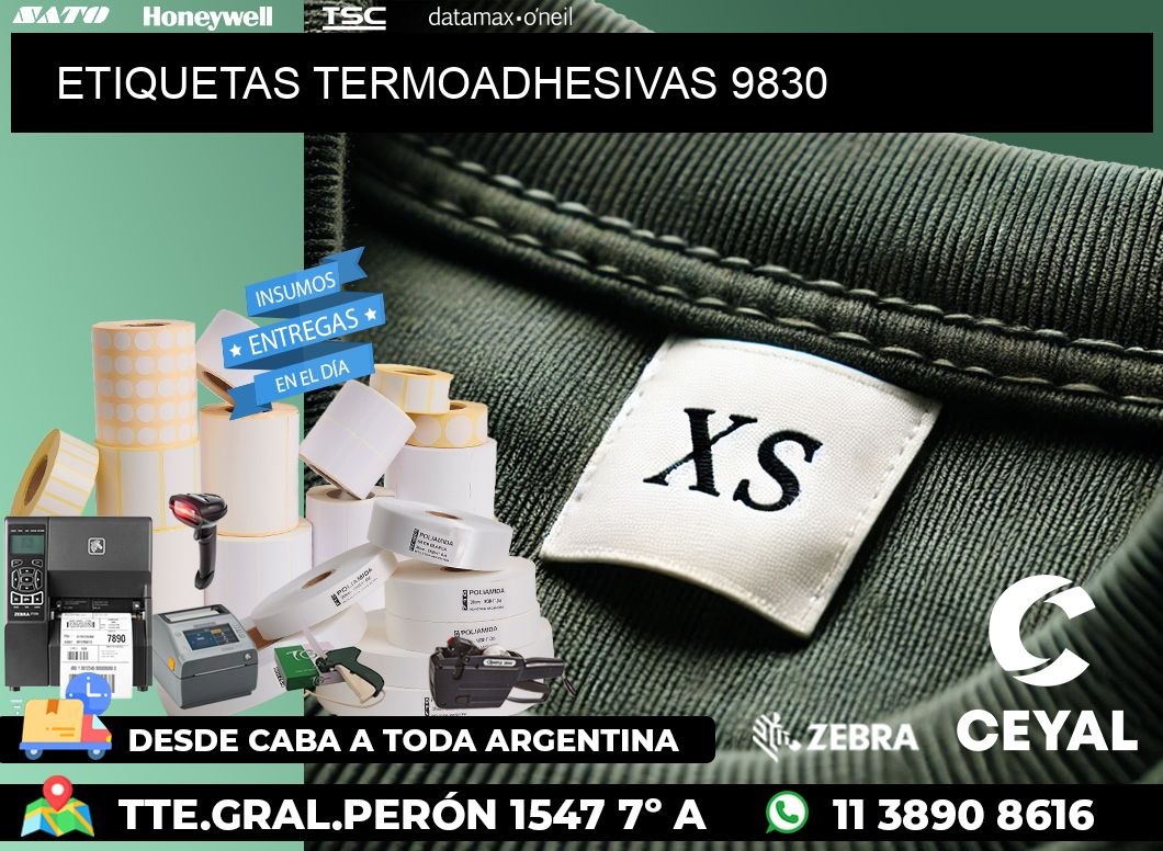 ETIQUETAS TERMOADHESIVAS 9830