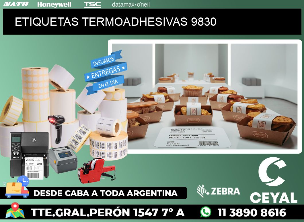ETIQUETAS TERMOADHESIVAS 9830