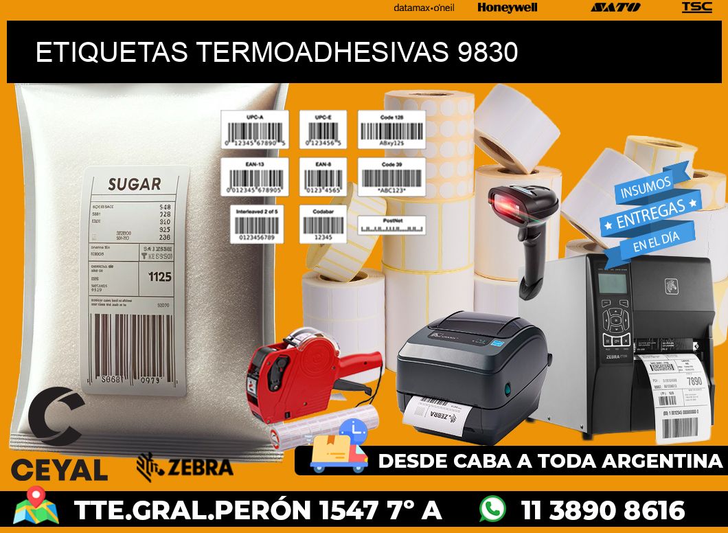 ETIQUETAS TERMOADHESIVAS 9830