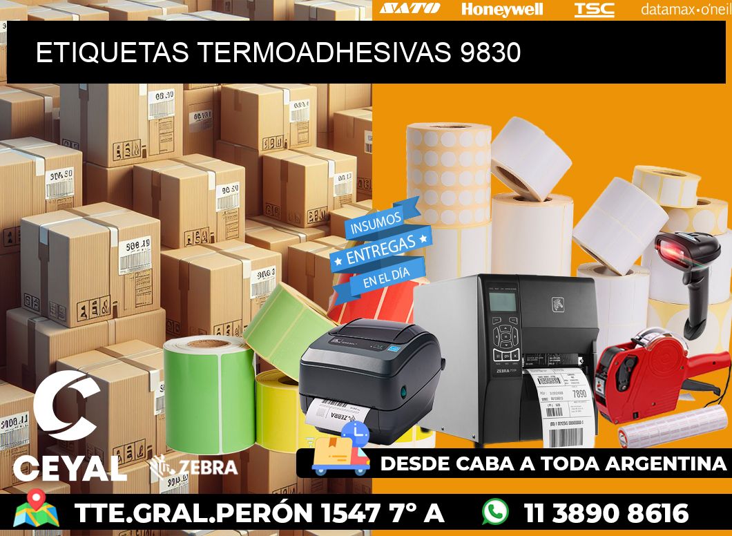 ETIQUETAS TERMOADHESIVAS 9830