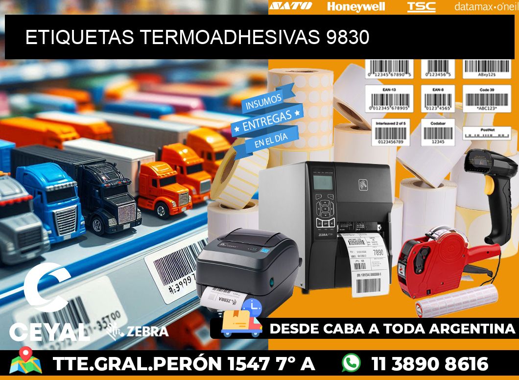 ETIQUETAS TERMOADHESIVAS 9830