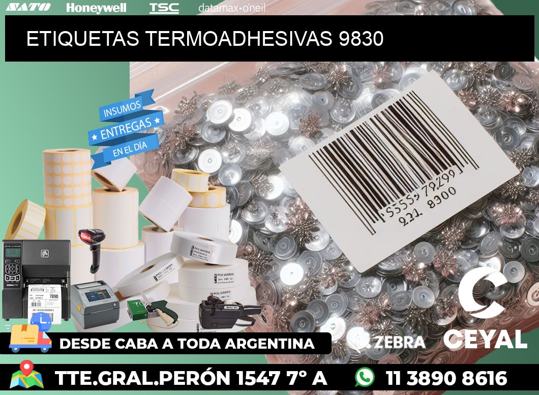 ETIQUETAS TERMOADHESIVAS 9830