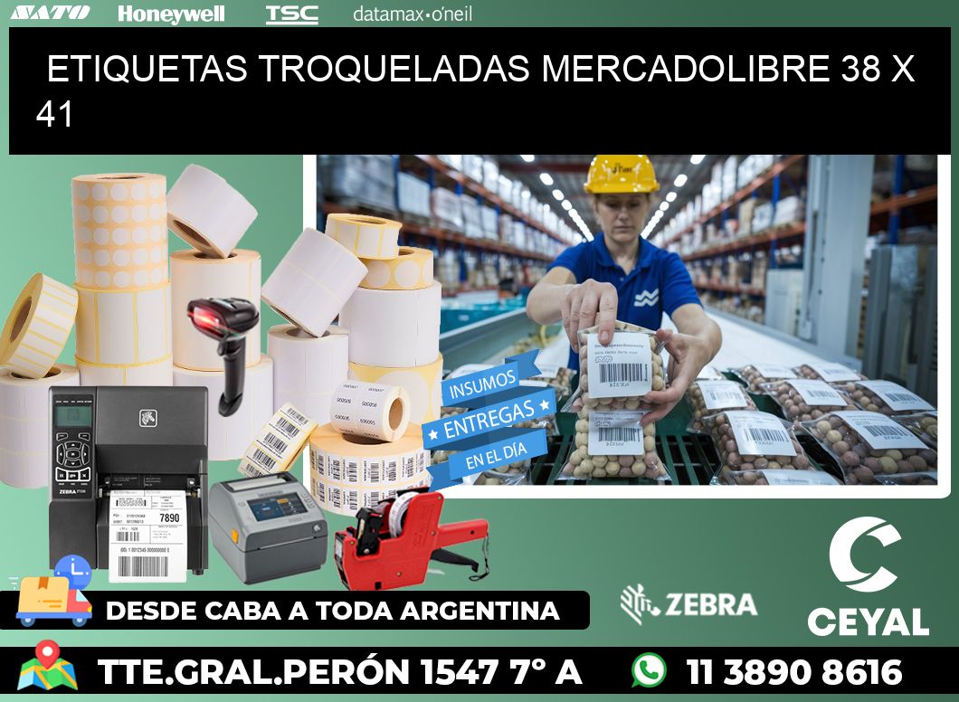 ETIQUETAS TROQUELADAS MERCADOLIBRE 38 x 41