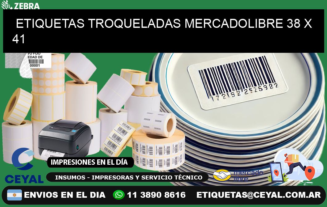 ETIQUETAS TROQUELADAS MERCADOLIBRE 38 x 41