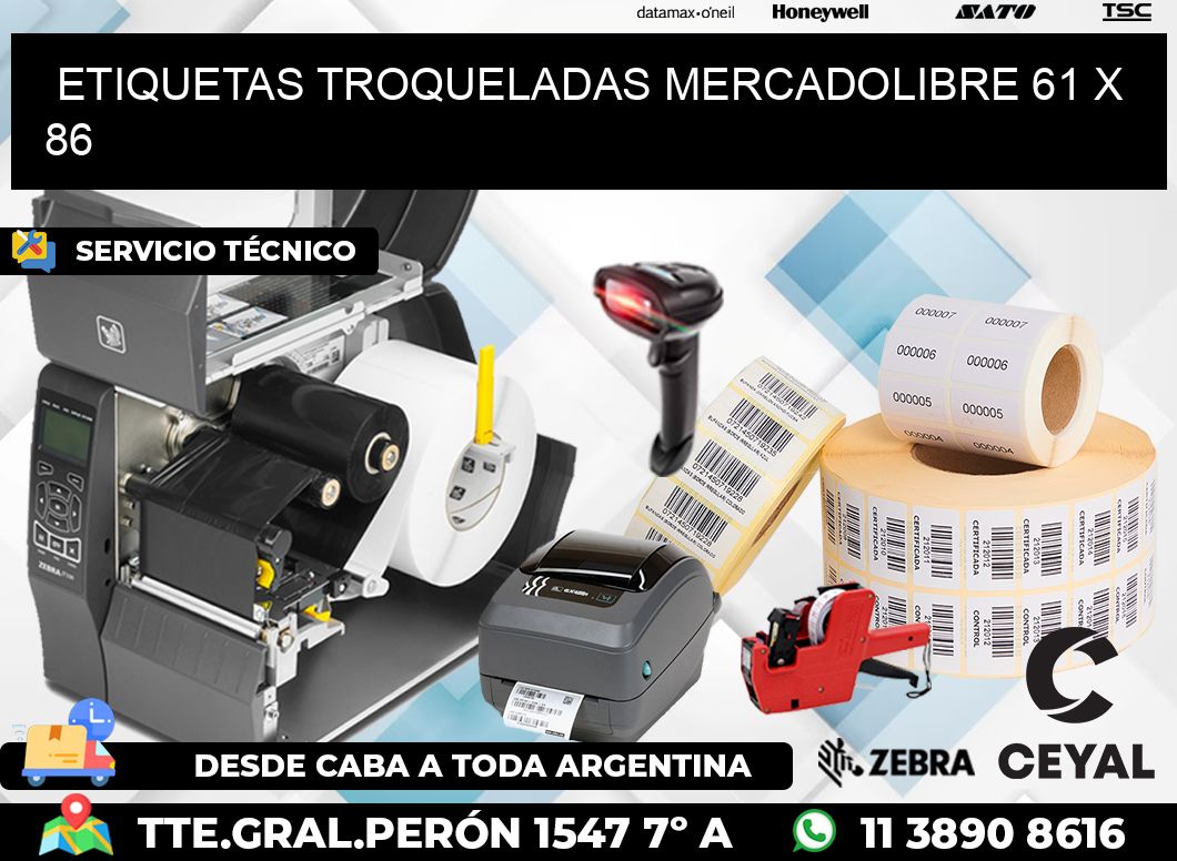 ETIQUETAS TROQUELADAS MERCADOLIBRE 61 x 86